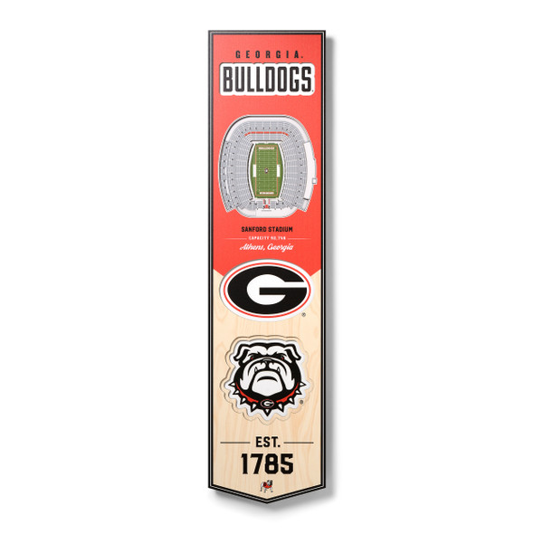 Georgia Bulldogs 3D Stadium 8x32 Banner | Stadium Views | 0951940