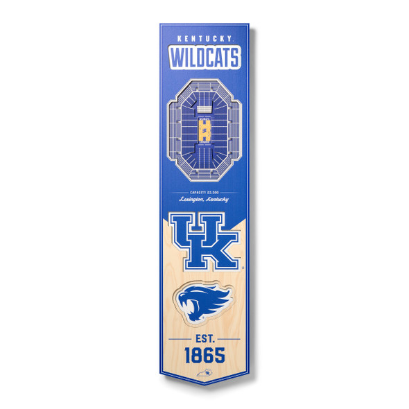 Kentucky Wildcats 3D Stadium 8x32 Banner | Stadium Views | 0951988