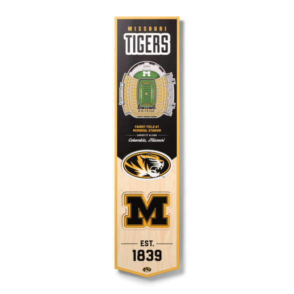 Missouri Tigers 3D Stadium 8x32 Banner | Stadium Views | 0952060