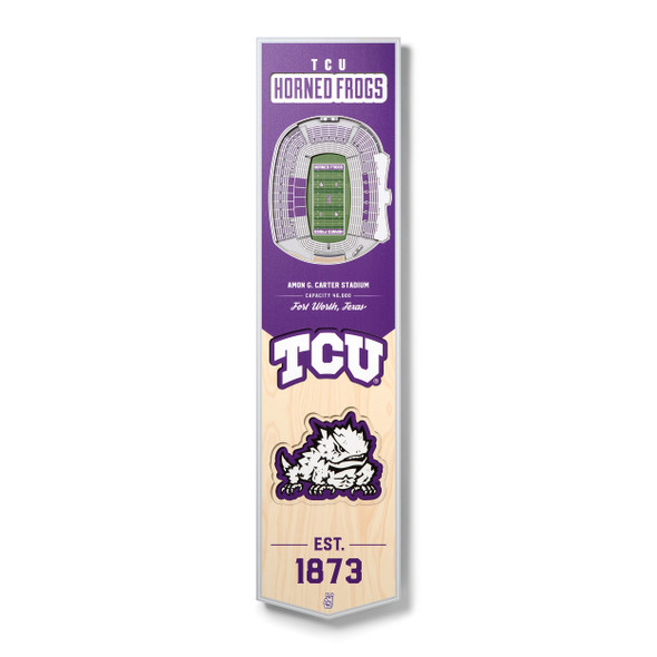 TCU Horned Frogs 3D Stadium 8x32 Banner | Stadium Views | 0952213 TCU Horned Frogs 3D Stadium 8x32 Banner | Stadium Views | 0952213