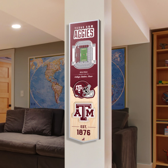 Texas A&M Aggies 3D Stadium 8x32 Banner | Stadium Views | 0952237 Texas A&M Aggies 3D Stadium 8x32 Banner | Stadium Views | 0952237