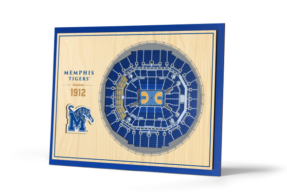 Memphis Tigers 5-Layer StadiumView 3D Wall Art | Stadium Views | 8492635