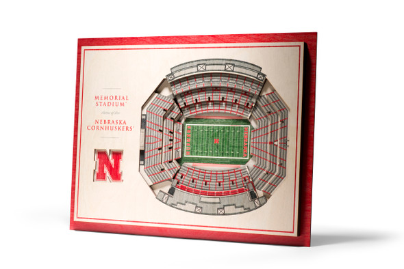 Nebraska Huskers 5-Layer StadiumView 3D Wall Art | Stadium Views | 5028496