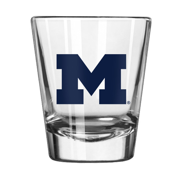 Michigan Wolverines 2oz Gameday Shot Glass Set of 2| Logo Brands |LGC171-G2S-1