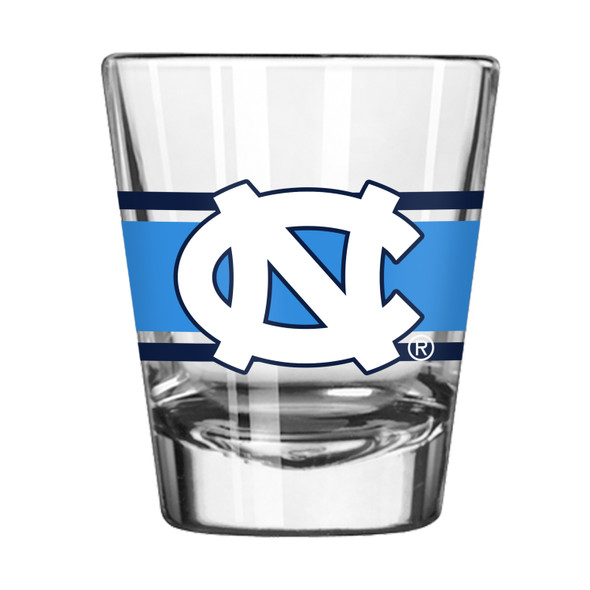 North Carolina Tar Heels 2oz Stripe Shot Glass Set of 2| Logo Brands |LGC185-G2S-16