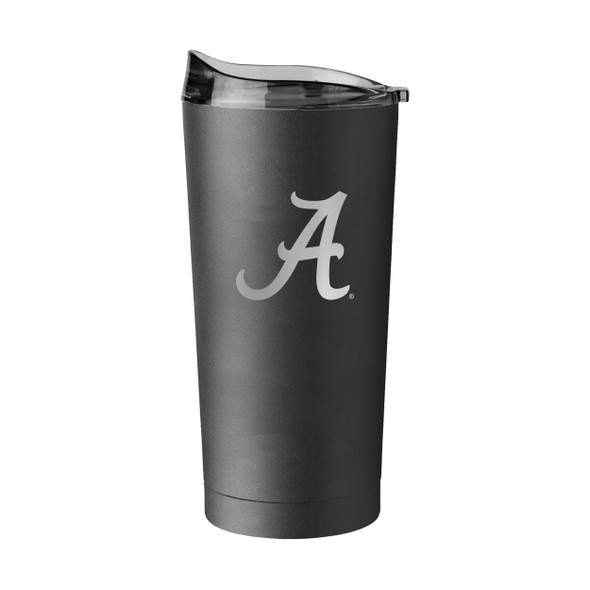 Alabama Crimson Tide 20oz Etch Black Powder Coat Tumbler| Logo Brands |LGC102-S20PT-BLK-9
