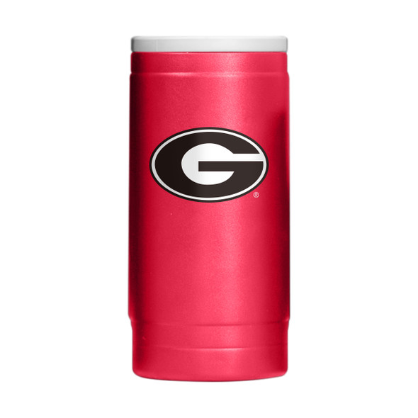 Georgia Bulldogs Flipside Powder Coat Slim Can Coolie| Logo Brands |LGC142-S12PC-34