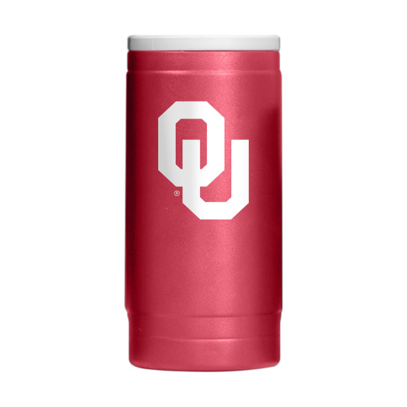 Oklahoma Sooners Flipside Powder Coat Slim Can Coolie| Logo Brands |LGC192-S12PC-34