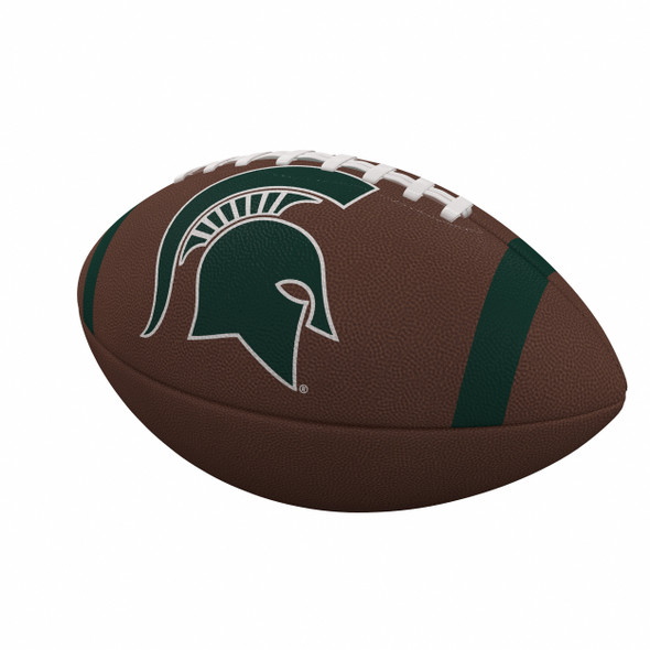 Michigan State Spartans Team Stripe Official-Size Composite Football| Logo Brands |LGC172-93FC-1