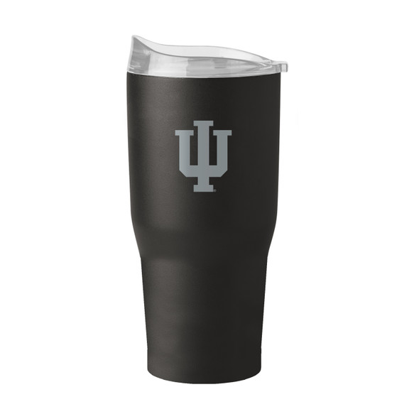 Indiana Hoosiers 30oz Etch Powder Coat Tumbler| Logo Brands |LGC153-S30PT-BLK-9
