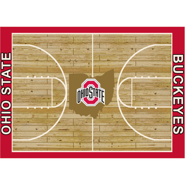 Ohio State Buckeyes Courtside Rug | Imperial | 553-3015