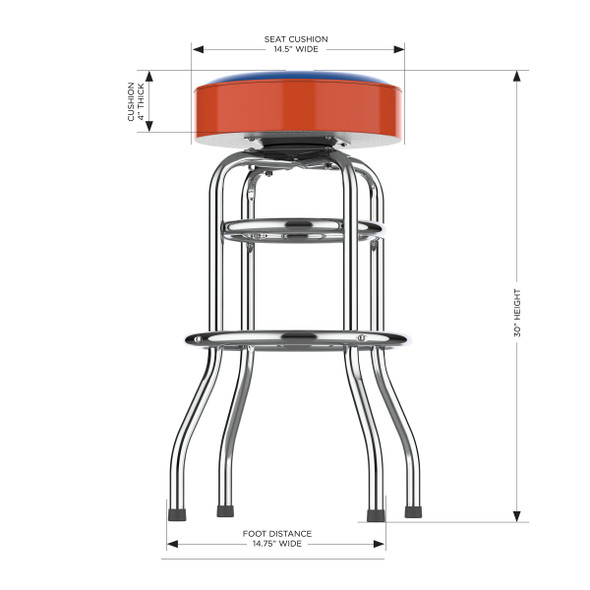 Florida Gators Chrome Bar Stool| Imperial |IMP680-3026