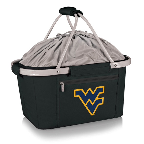 West Virginia Mountaineers Metro Basket Collapsible Cooler Tote - Black | Picnic Time | 645-00-175-834-0 West Virginia Mountaineers Metro Basket Collapsible Cooler Tote - Black | Picnic Time | 645-00-175-834-0