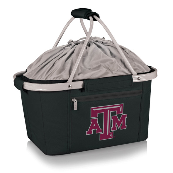 Texas A&M Aggies Metro Basket Collapsible Cooler Tote | Picnic Time | 645-00-175-564-0 Texas A&M Aggies Metro Basket Collapsible Cooler Tote | Picnic Time | 645-00-175-564-0