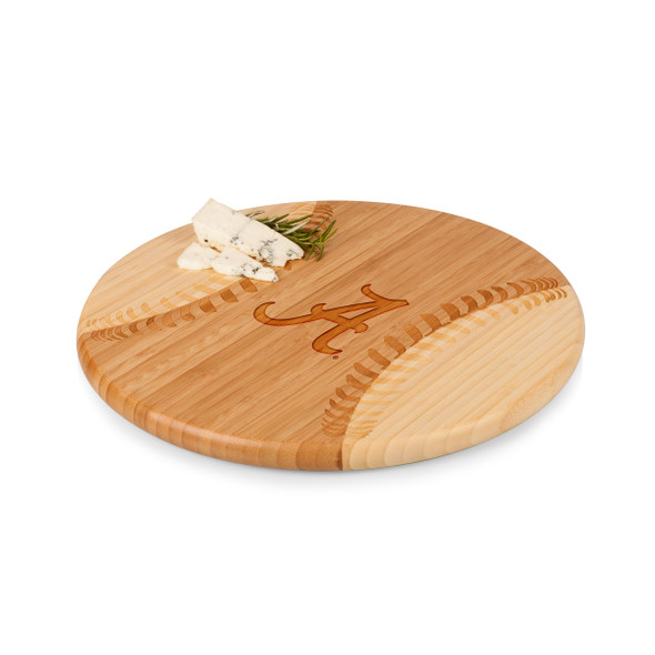 Alabama Crimson Tide Home Run! Baseball Cutting Board & Serving Tray | Picnic Time | 894-00-505-003-0