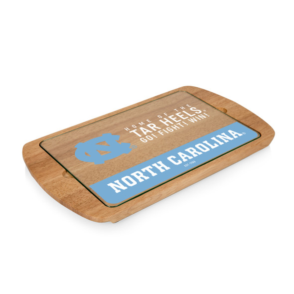 North Carolina Tar Heels Billboard Glass Top Serving Tray | Picnic Time | 911-01-505-414-0