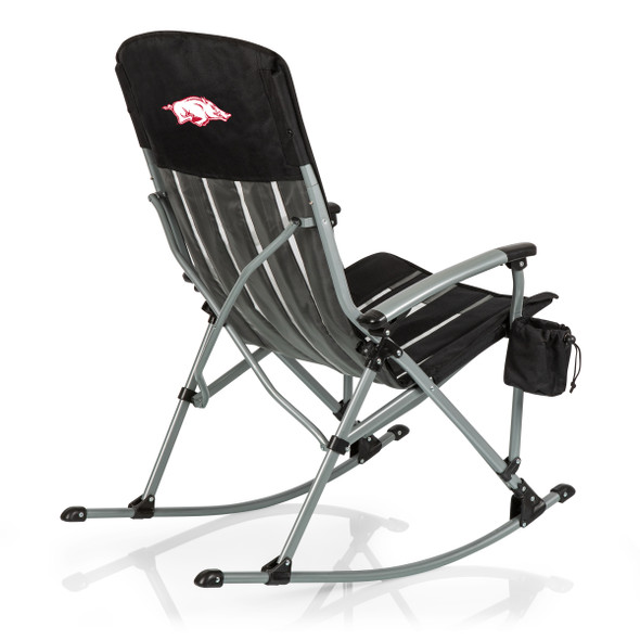 Arkansas Razorbacks Outdoor Rocking Camp Chair | Picnic Time | 805-01-175-034-0