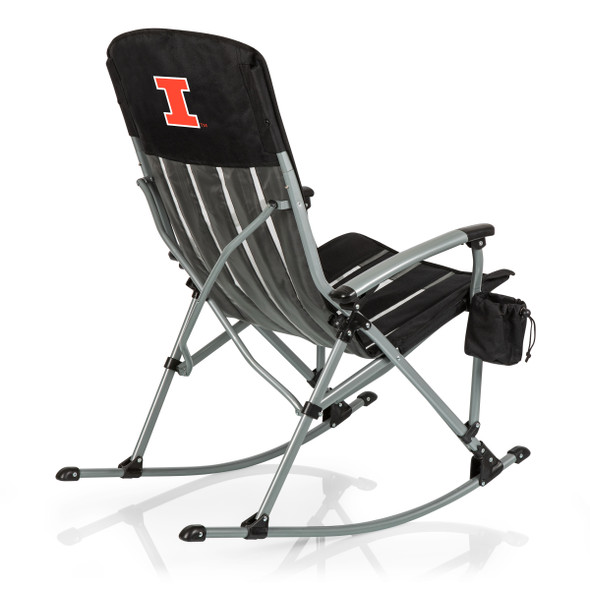 Illinois Fighting Illini Outdoor Rocking Camp Chair | Picnic Time | 805-01-175-214-0