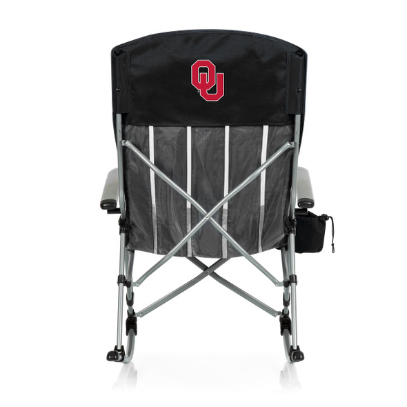 Oklahoma Sooners Outdoor Rocking Camp Chair | Picnic Time | 805-01-175-454-0