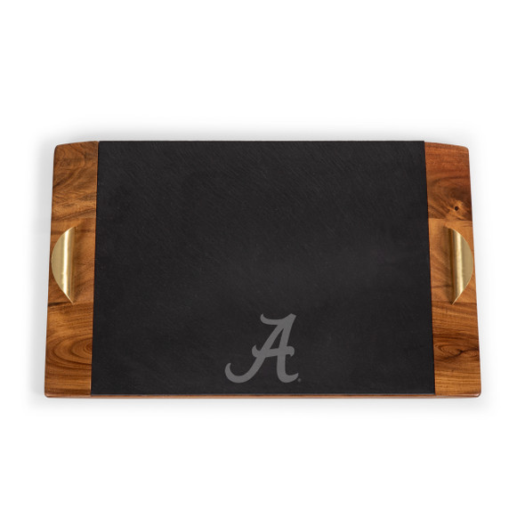 Alabama Crimson Tide Covina Acacia and Slate Serving Tray | Picnic Time | 957-07-512-003-0