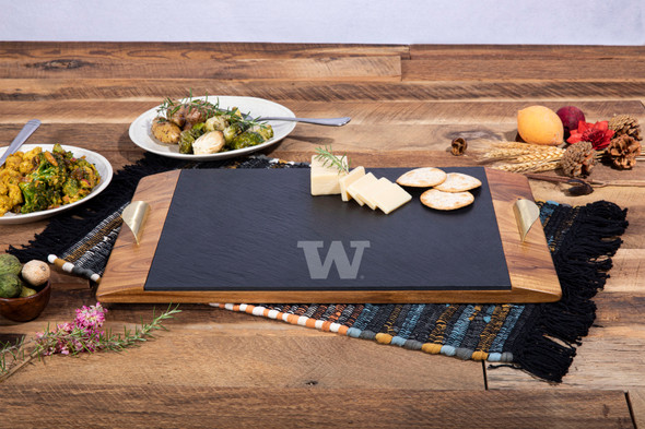 Washington Huskies Covina Acacia and Slate Serving Tray | Picnic Time | 957-07-512-623-0