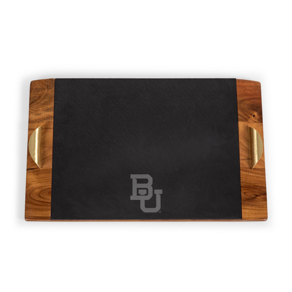 Baylor Bears Covina Acacia and Slate Serving Tray | Picnic Time | 957-07-512-923-0