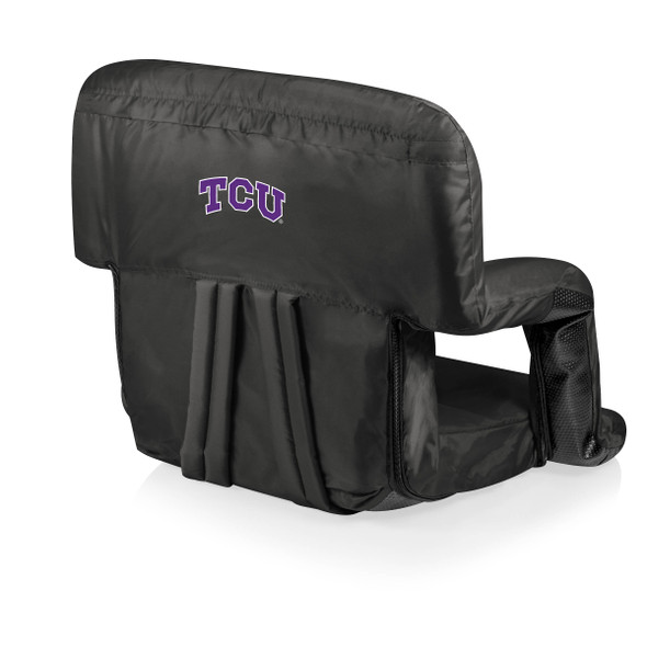 TCU Horned Frogs Ventura Portable Reclining Stadium Seat | Picnic Time | 618-00-179-844-0 TCU Horned Frogs Ventura Portable Reclining Stadium Seat | Picnic Time | 618-00-179-844-0