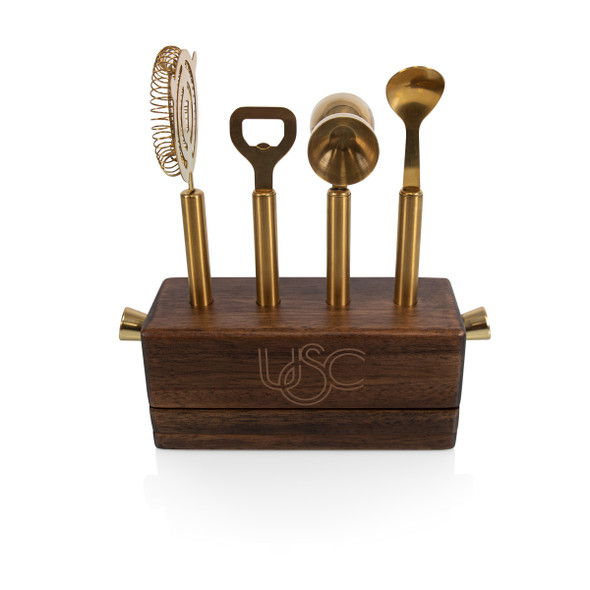 USC Trojans Sidecar 5-Piece Bar Tool Set | Picnic Time | 672-05-508-093-0 USC Trojans Sidecar 5-Piece Bar Tool Set | Picnic Time | 672-05-508-093-0