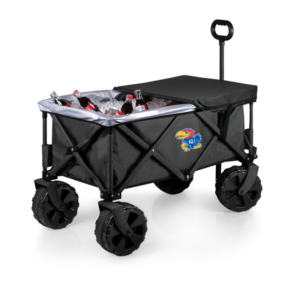 Kansas Jayhawks Adventure Wagon Elite All-Terrain Portable Utility Wagon | Picnic Time | 741-85-679-244-0 Kansas Jayhawks Adventure Wagon Elite All-Terrain Portable Utility Wagon | Picnic Time | 741-85-679-244-0
