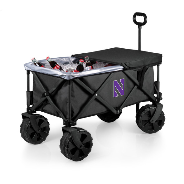 Northwestern Wildcats Adventure Wagon Elite All-Terrain Portable Utility Wagon | Picnic Time | 741-85-679-434-0 Northwestern Wildcats Adventure Wagon Elite All-Terrain Portable Utility Wagon | Picnic Time | 741-85-679-434-0