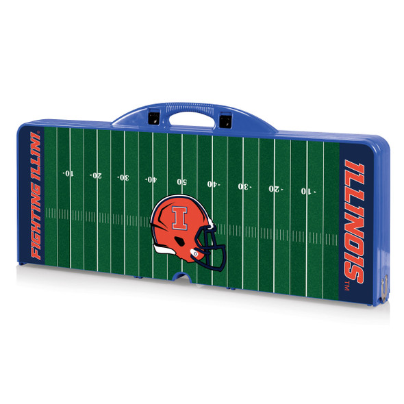 Illinois Fighting Illini Picnic Table Portable Folding Table with Seats | Picnic Time | 811-00-139-215-0