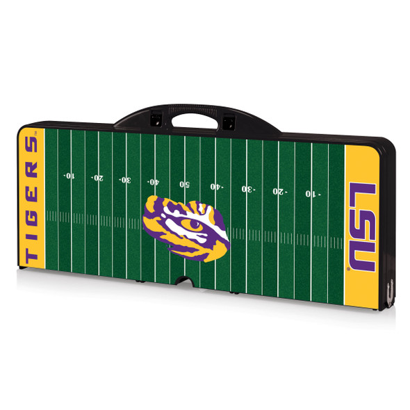 LSU Tigers Picnic Table Portable Folding Table with Seats | Picnic Time | 811-00-175-295-0