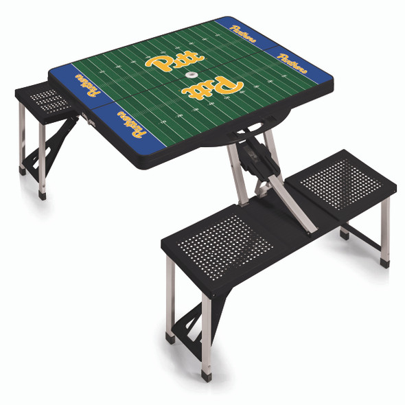 Pittsburgh Panthers Picnic Table Portable Folding Table with Seats | Picnic Time | 811-00-175-505-0