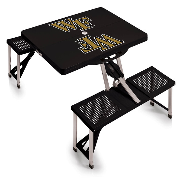 Wake Forest Demon Deacons Picnic Table Portable Folding Table with Seats | Picnic Time | 811-00-175-614-0