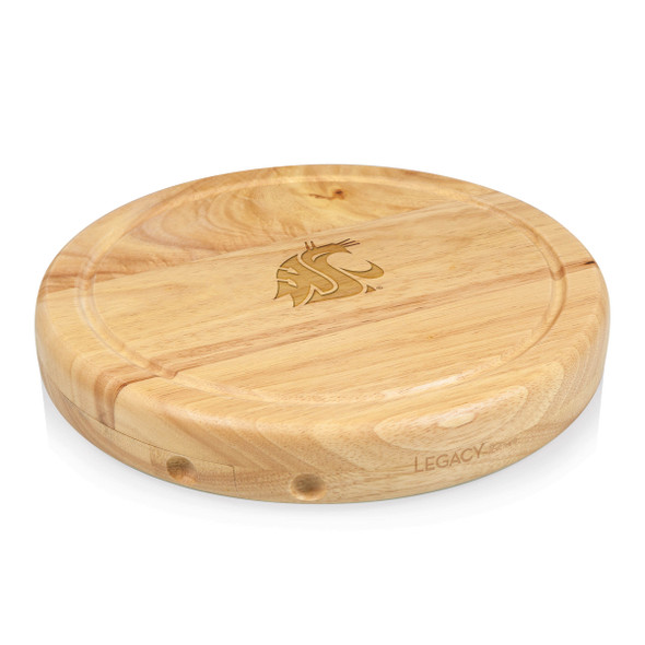 Washington State Cougars Circo Cheese Cutting Board & Tools Set | Picnic Time | 854-00-505-633-0