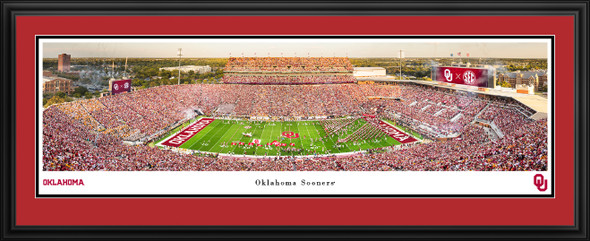 Oklahoma Sooners Football Panoramic Photo Deluxe Matted Frame  | Blakeway | UOK9D