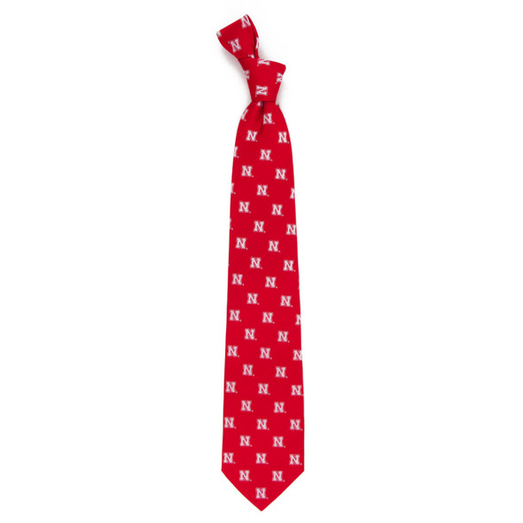 Nebraska Huskers Echo Woven Silk Tie | Eagles Wings | 10629