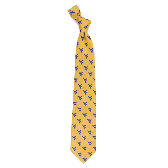 West Virginia Mountaineers Echo Woven Silk Tie | Eagles Wings | 10651