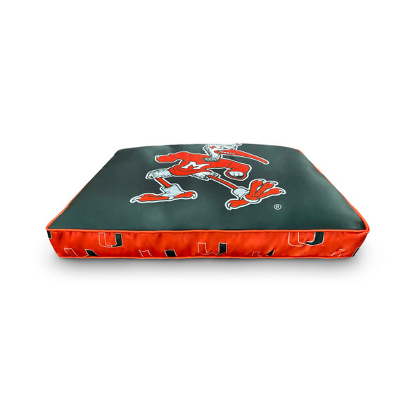 Miami Hurricanes Pillow Top Pet Bed - Sm/Md | Stadium Spot | MIA-P-S/M