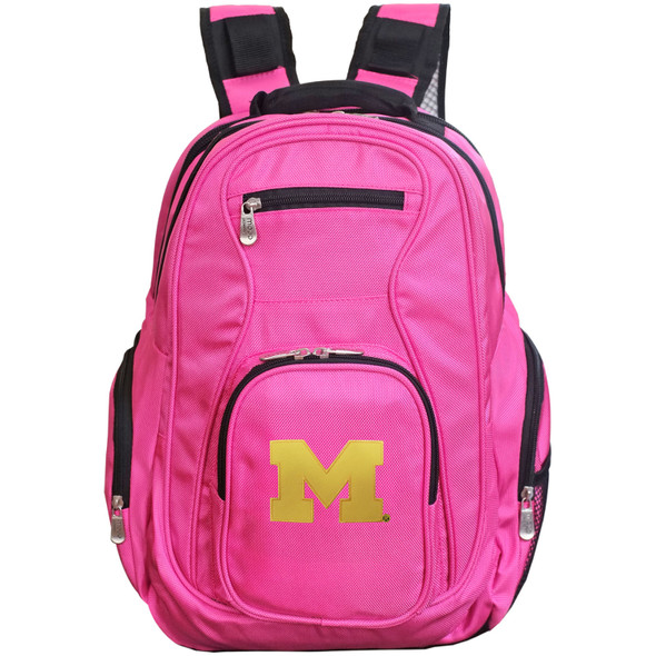 Michigan Wolverines 19in. Premium Laptop Backpack - Pink| Mojo |CLMCL704-P