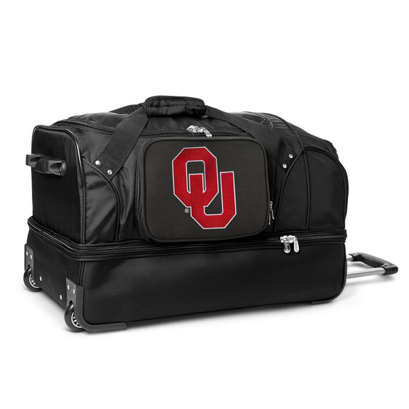 Oklahoma Sooners 27in. Drop Bottom Wheeled Duffel Bag| Mojo |CLOUL300