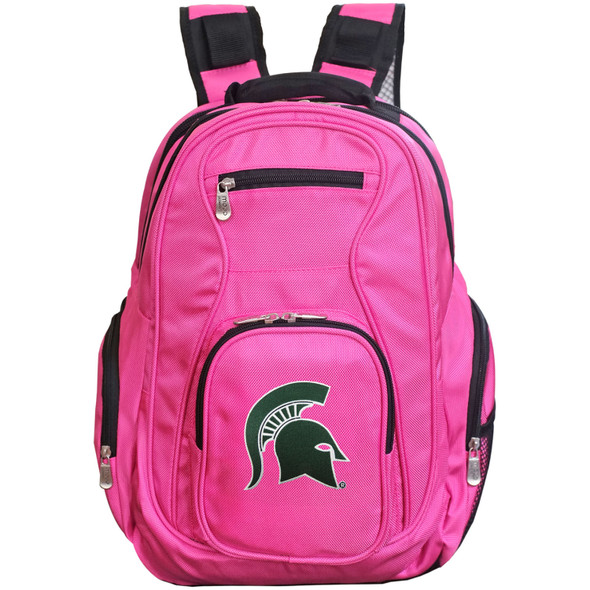 Michigan State Spartans 19in. Premium Laptop Backpack - Pink| Mojo |CLMSL704-P