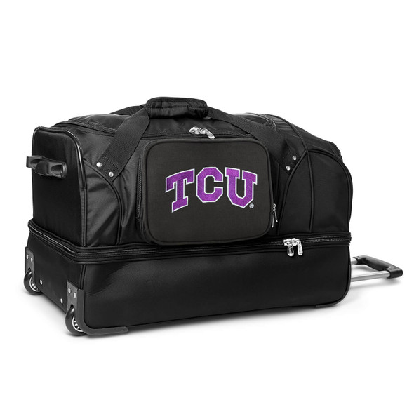 TCU Horned Frogs 27in. Drop Bottom Wheeled Duffel Bag| Mojo |CLTCL300