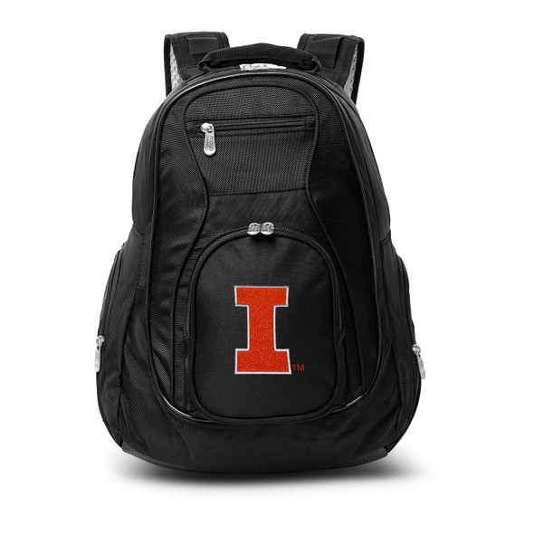 Illinois Fighting Illini 19in. Premium Laptop Backpack - Black| Mojo |CLILL704-B