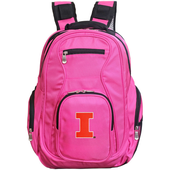 Illinois Fighting Illini 19in. Premium Laptop Backpack - Pink| Mojo |CLILL704-P