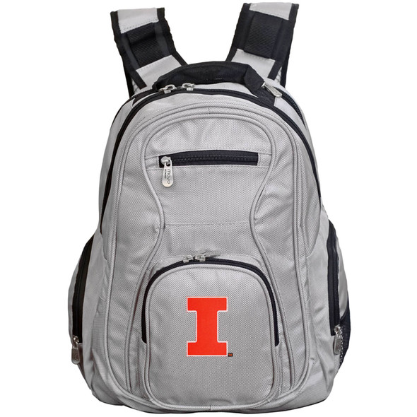 Illinois Fighting Illini 19in. Premium Laptop Backpack - Gray| Mojo |CLILL704-G