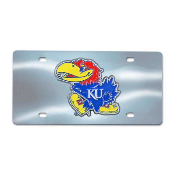 Kansas Jayhawks Diecast License Plate | Logo Chair | 157-F114-CRM