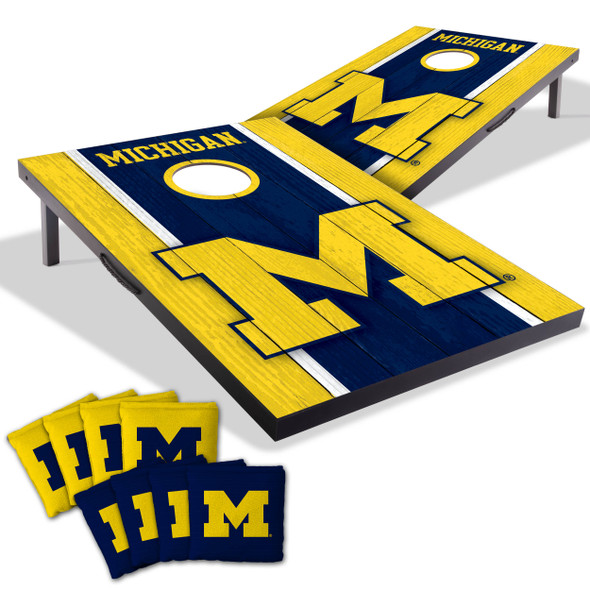 Michigan Wolverines 2x3 MDF Cornhole Game Set| You the Fan |4627679 Michigan Wolverines 2x3 MDF Cornhole Game Set| You the Fan |4627679