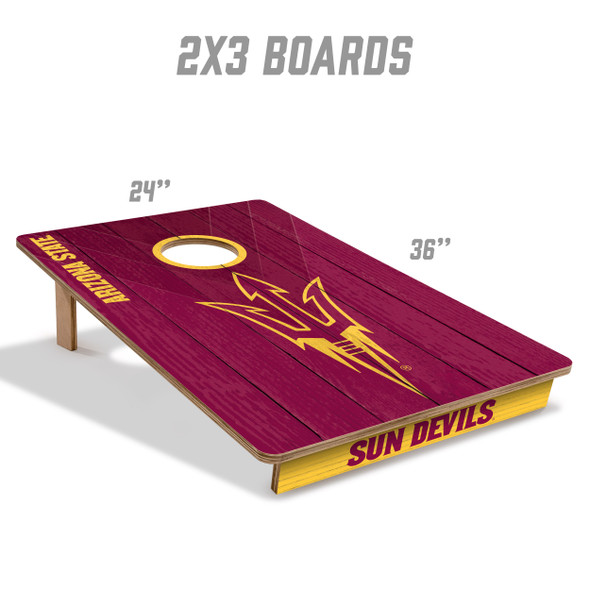 Arizona State Sun Devils 2x3 All Wood Cornhole Game Set| You the Fan |4611753