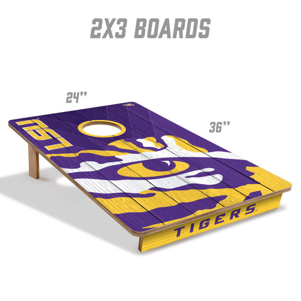 LSU Tigers 2x3 All Wood Cornhole Game Set| You the Fan |4606100
